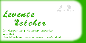 levente melcher business card